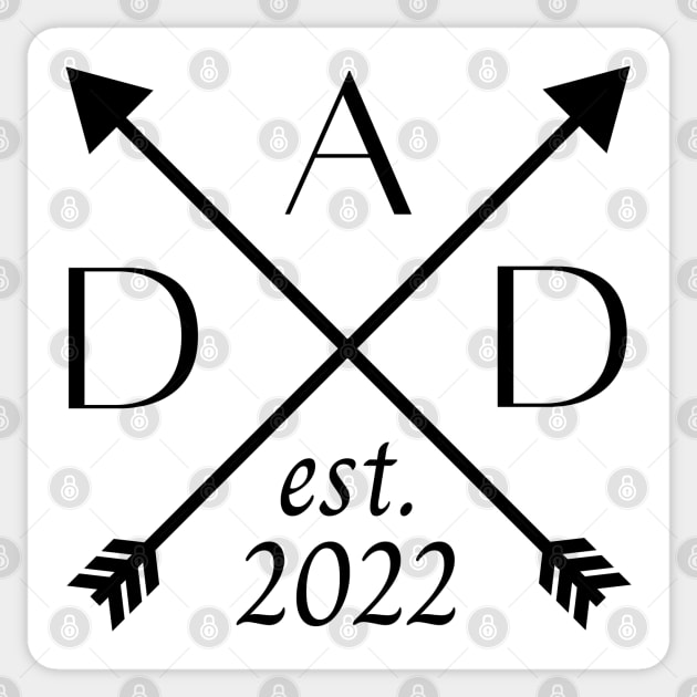 Dad EST 2022. Fun Dad Design. Sticker by That Cheeky Tee